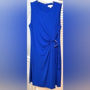 Vintage 90's Calvin Klein faux side tie Knee Length dress, Size 6